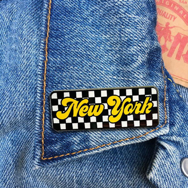 Pin - New York (Checkerboard)