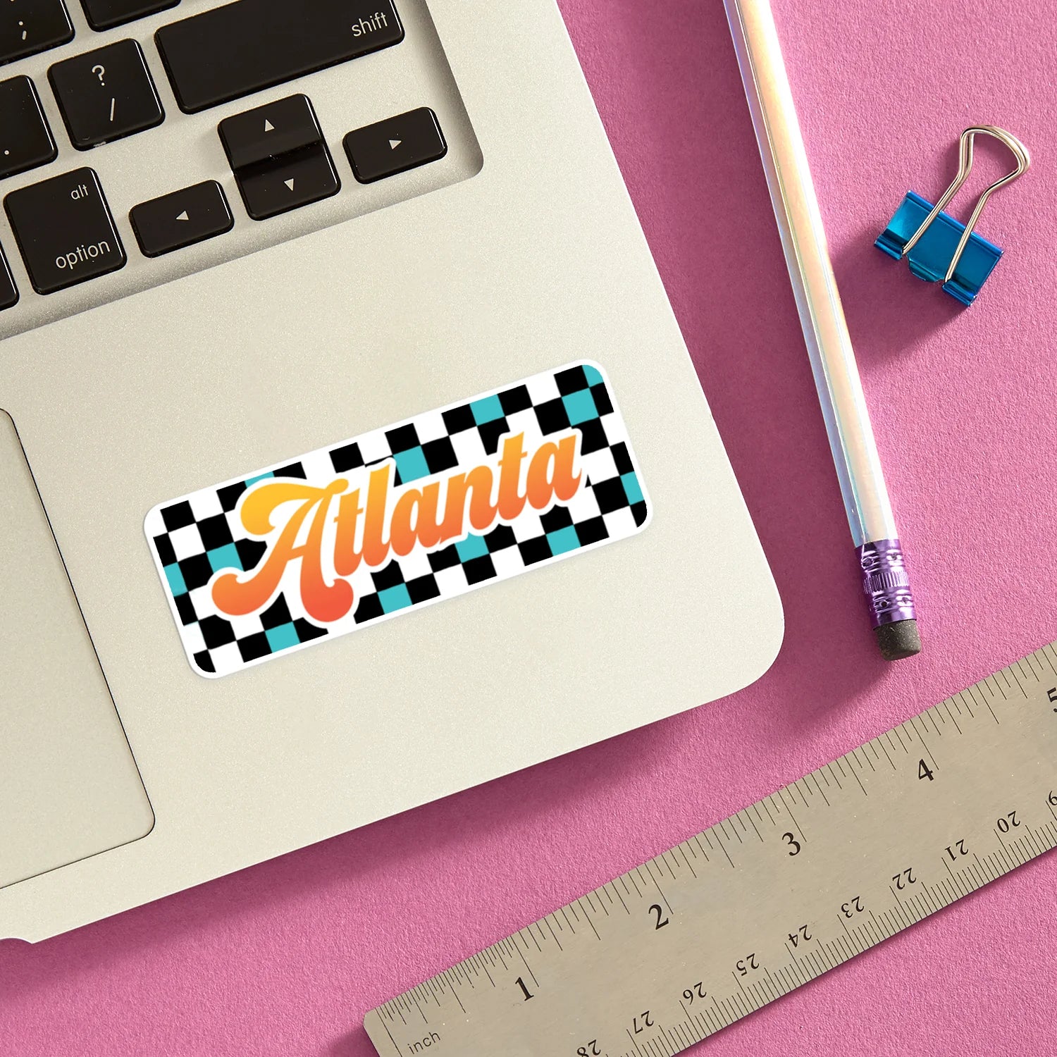 Die Cut Sticker - Atlanta (Checkerboard)