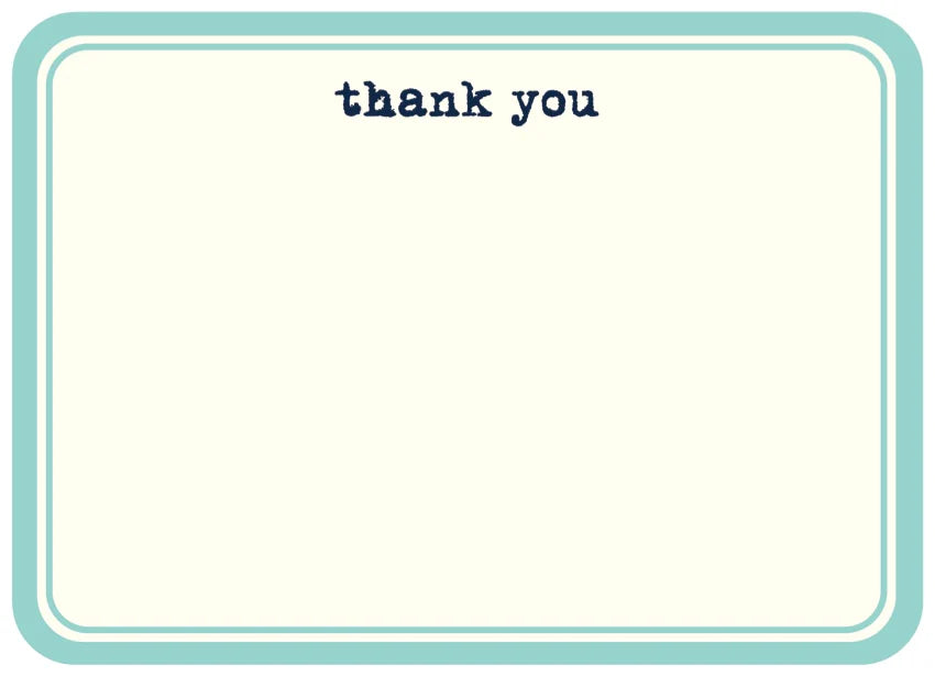 Thanks Blue Rounded (8/box)