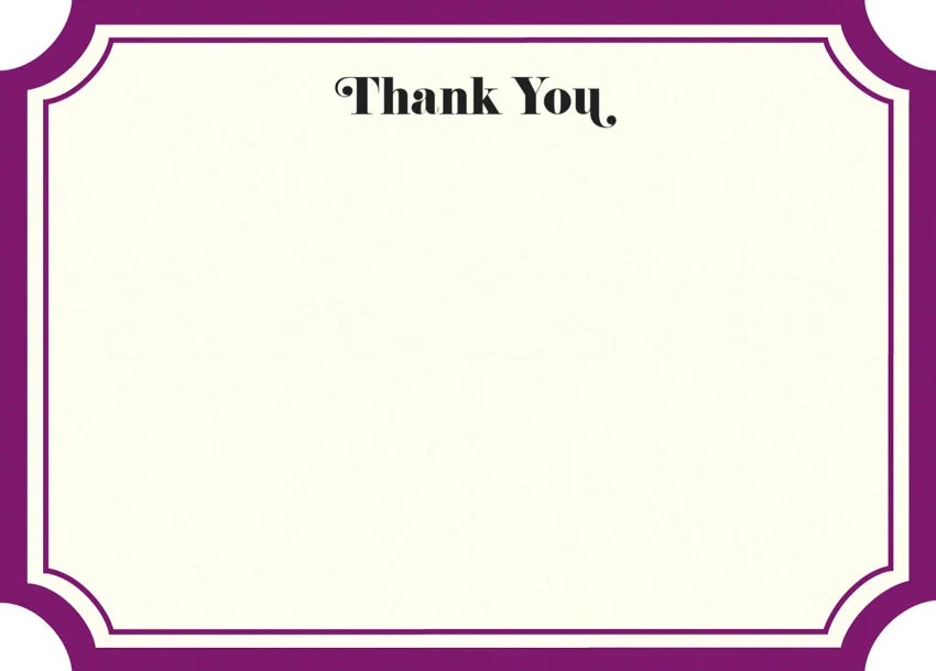 Thank You Aubergine (8 pack)