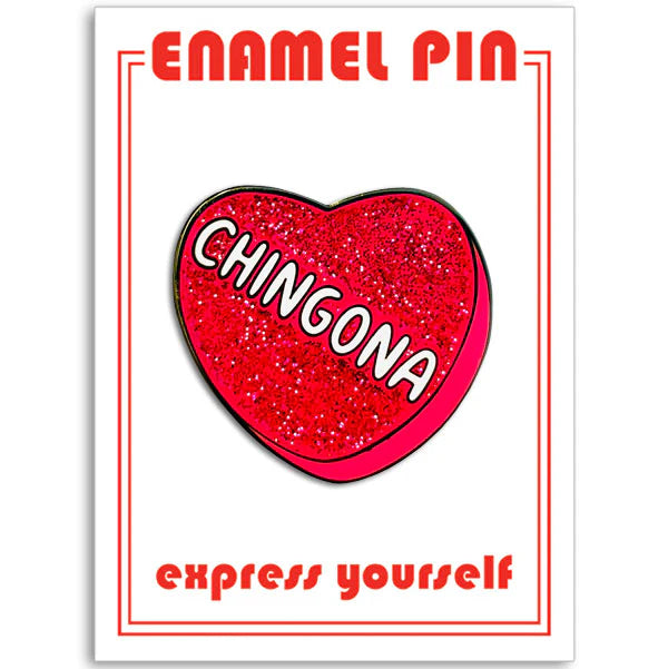 Pin - Chingona Glitter Heart
