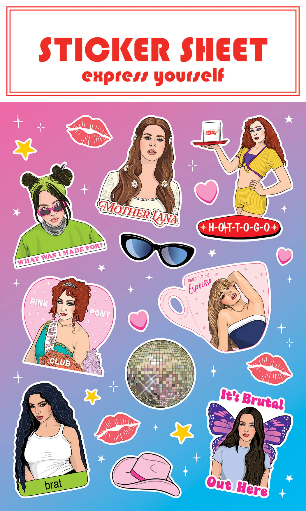 Sticker Sheet - Pop Divas