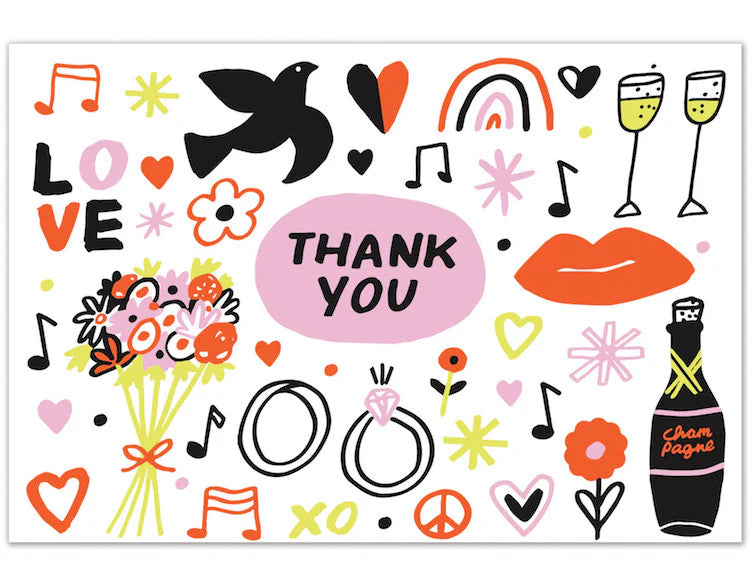 Wedding Thank You (4-bar folded)