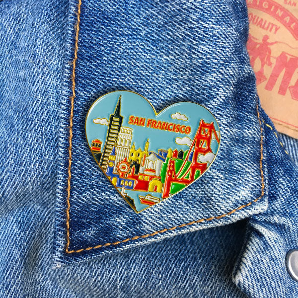 Pin - San Francisco Skyline Heart