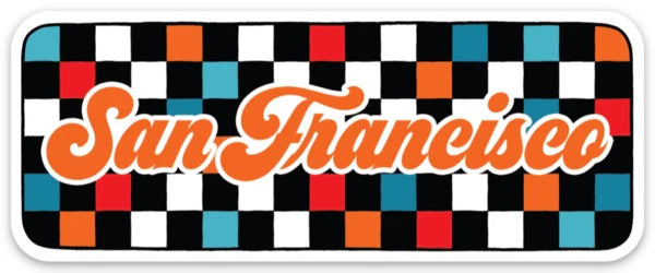 Die Cut Sticker - San Francisco (Checkered)