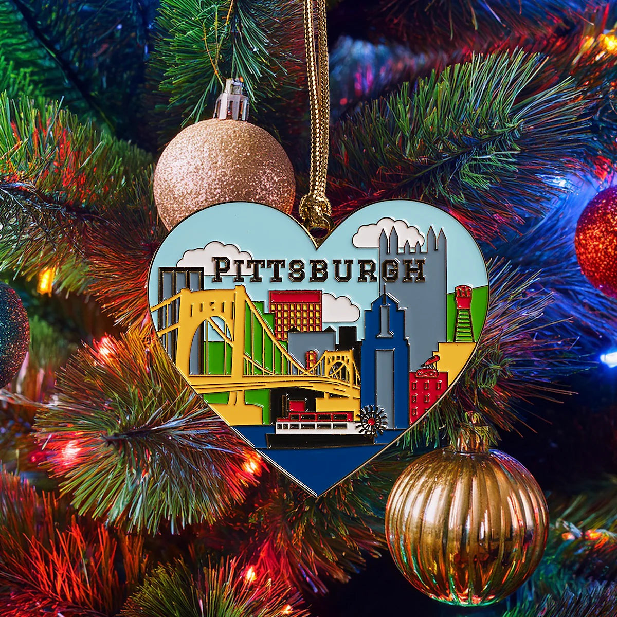 Ornament - Pittsburgh Skyline Heart