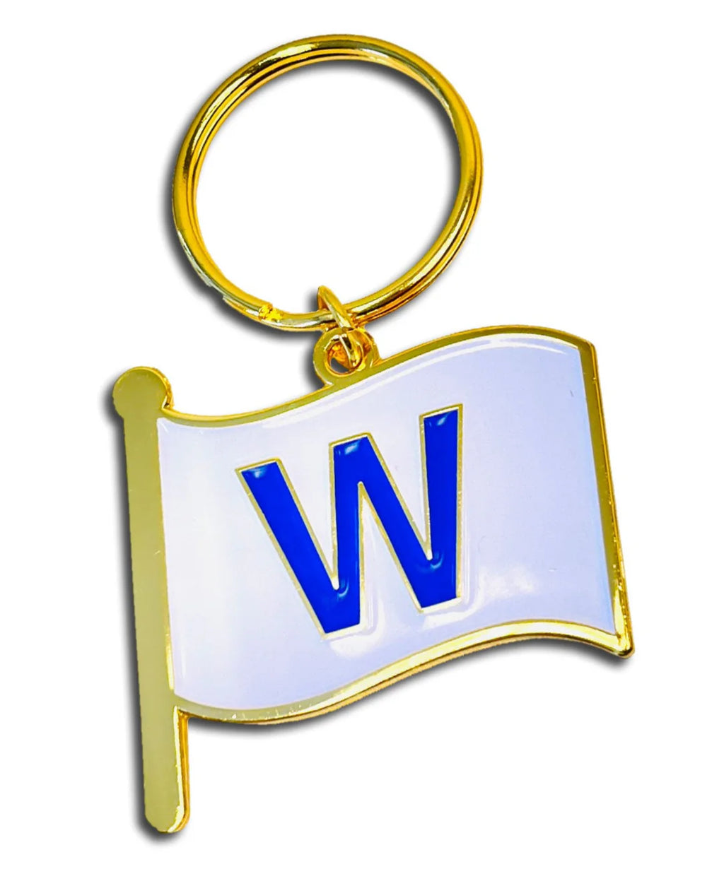 Keychain - W Win Flag Chicago Cubs Baseball