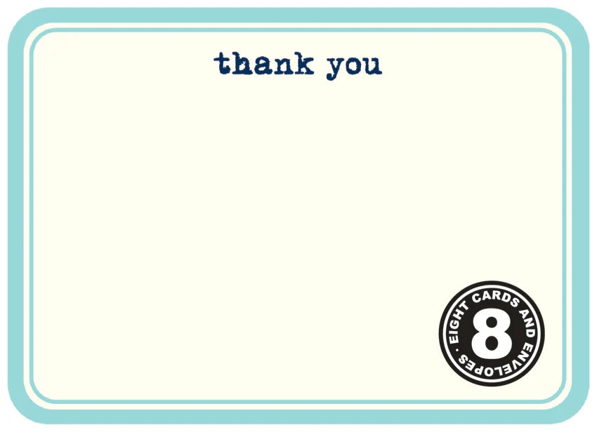 Thanks Blue Rounded (8/box)