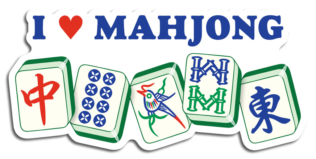 Die Cut Sticker - I Heart Mahjong