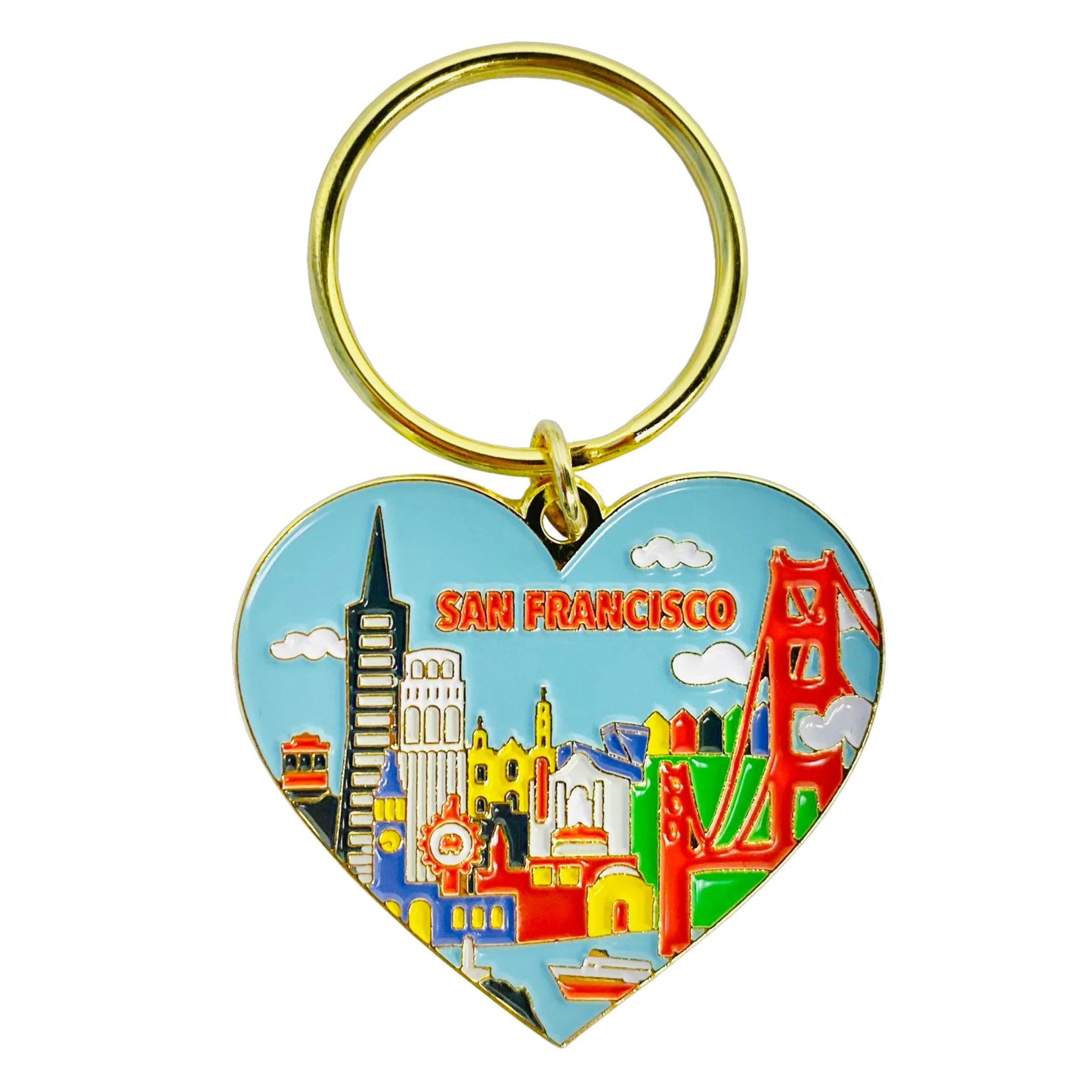 Keychain - San Francisco Skyline Heart