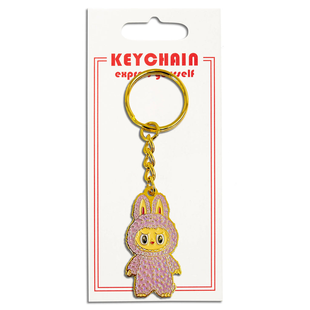 Keychain - Labubu Pink Lychee Berry (w/ Glitter)