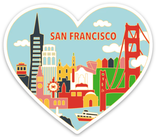 Die Cut Sticker - San Francisco Skyline