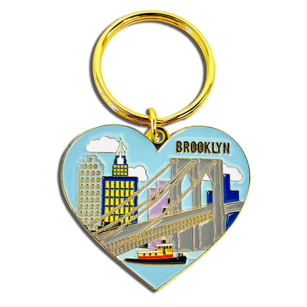 Keychain - Brooklyn NYC Skyline Heart