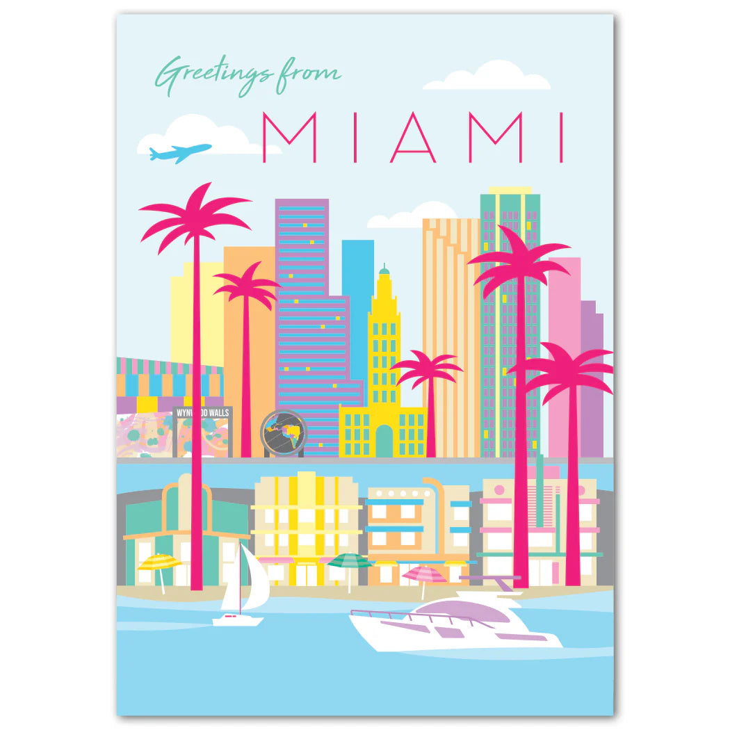 Postcard - Greetings From Miami
