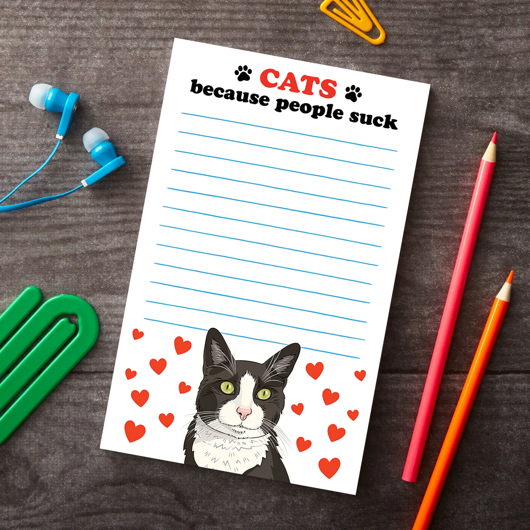 Notepad: Cats Because People Suck