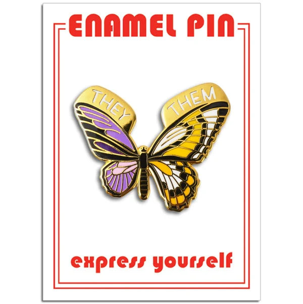 Pin - They/Them Trans Butterfly