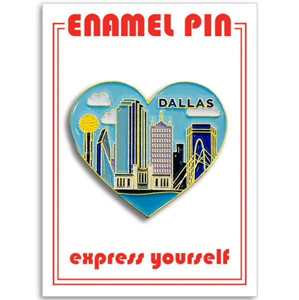 Pin - Dallas Texas Skyline Heart