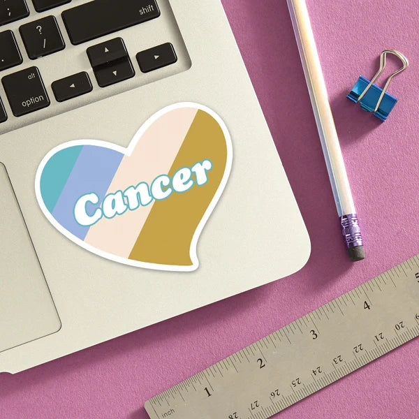 Die Cut Sticker - Cancer Heart