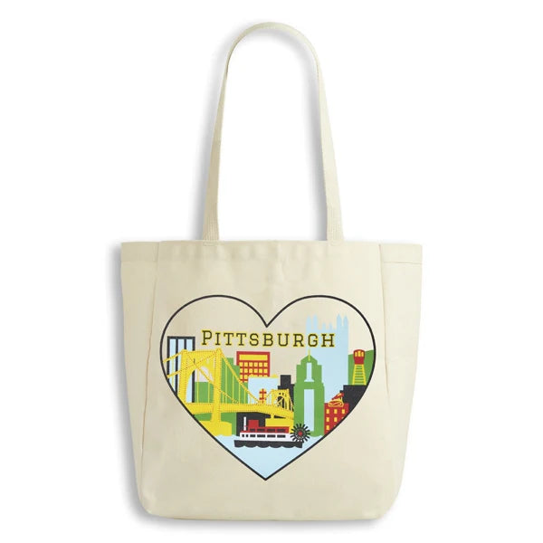 Tote - Pittsburgh Skyline Heart