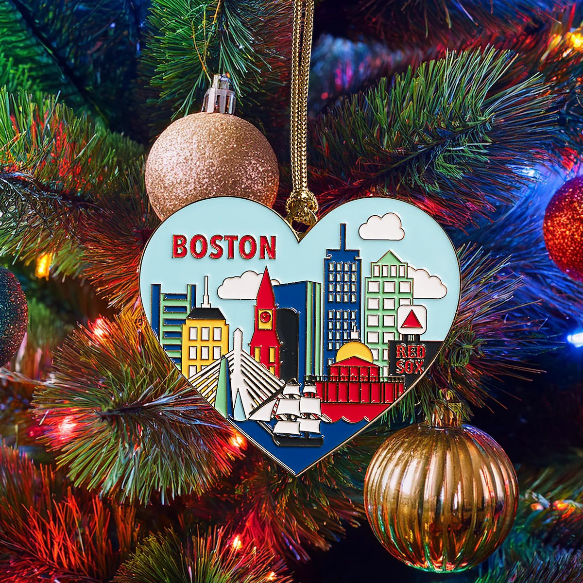 Ornament - Boston Skyline Heart