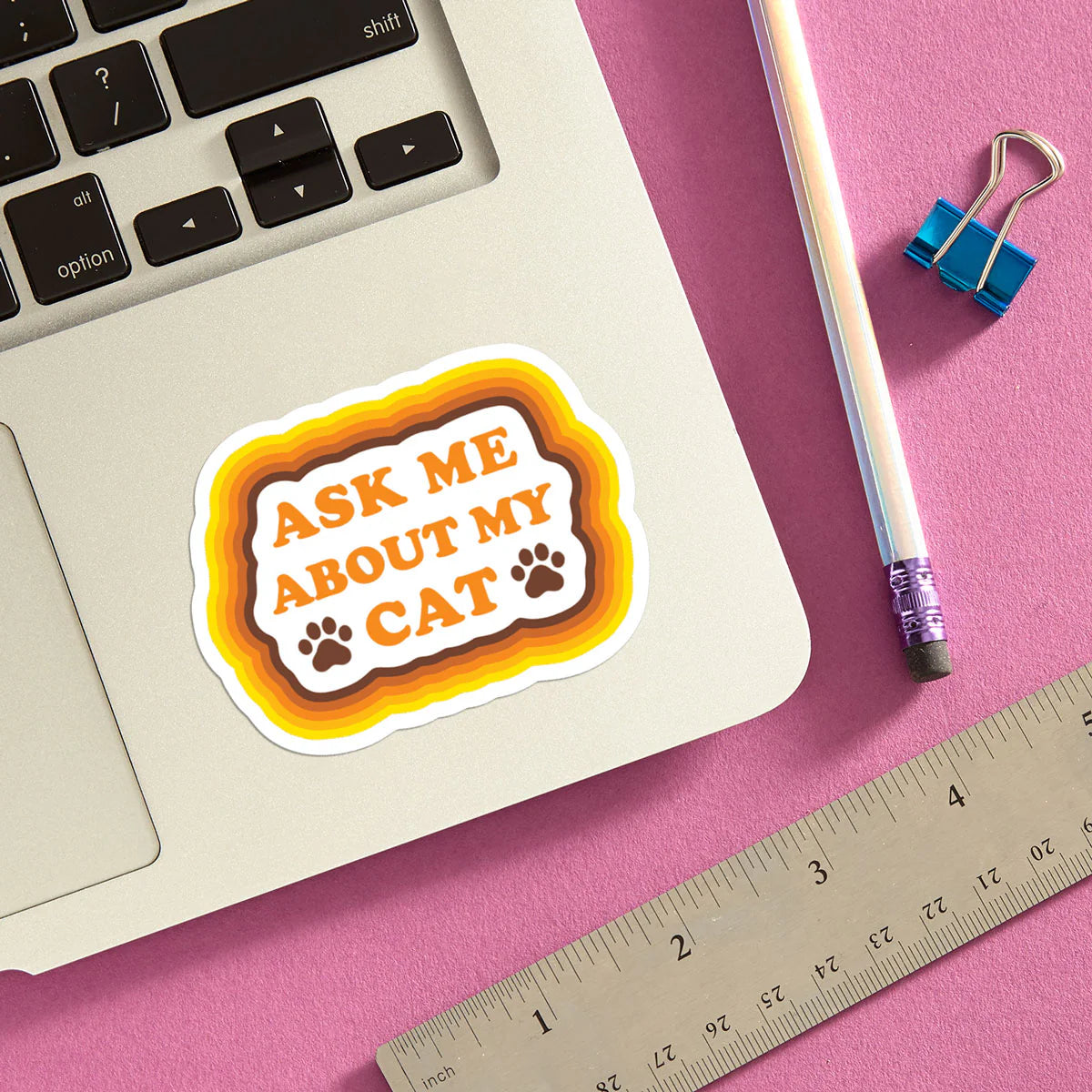 Die Cut Sticker - Ask Me About My Cat