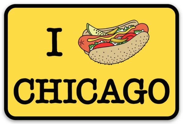 Die Cut Sticker - Chicago Hot Dog