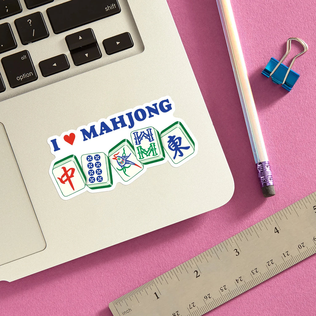 Die Cut Sticker - I Heart Mahjong
