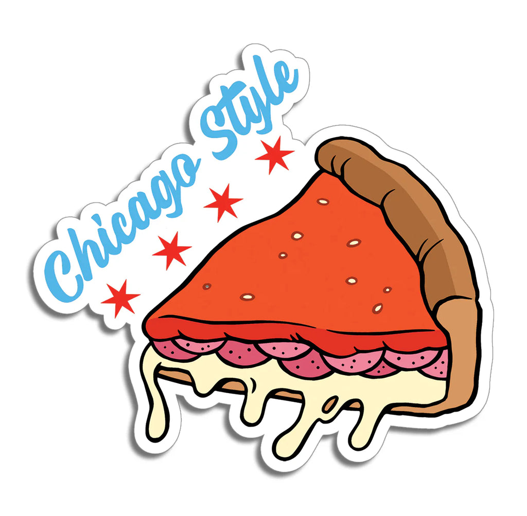 Die Cut Sticker - Chicago Style Pizza Slice