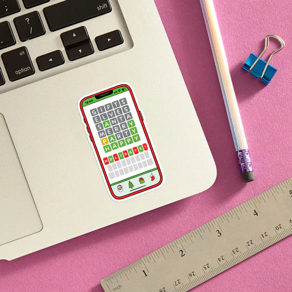 Die Cut Sticker - Brain Games Xmas