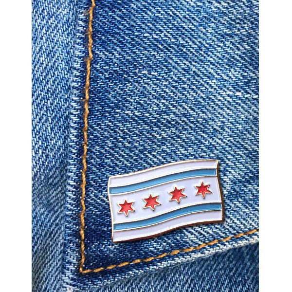 Pin - Chicago Flag